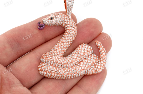 6.00CTW Snake Scales Emoji Cluster Diamond Pendant  customdiamjewel   