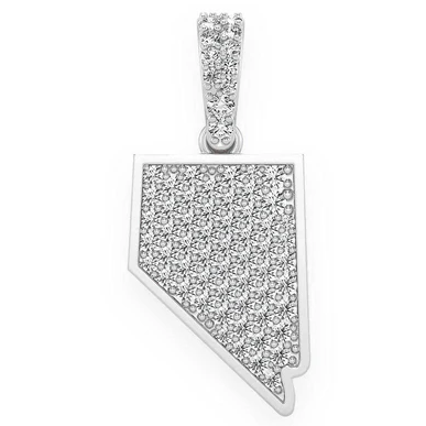 0.35CTW Hip Hop Nevada State Pendant  customdiamjewel   