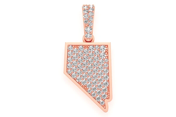 0.35CTW Hip Hop Nevada State Pendant  customdiamjewel   