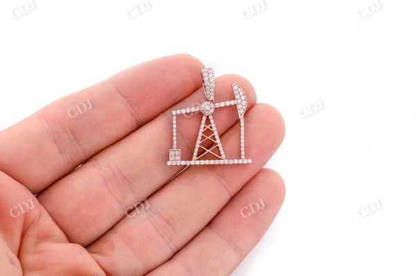 0.90CTW Full Oil Rig Diamond Pendant  customdiamjewel   