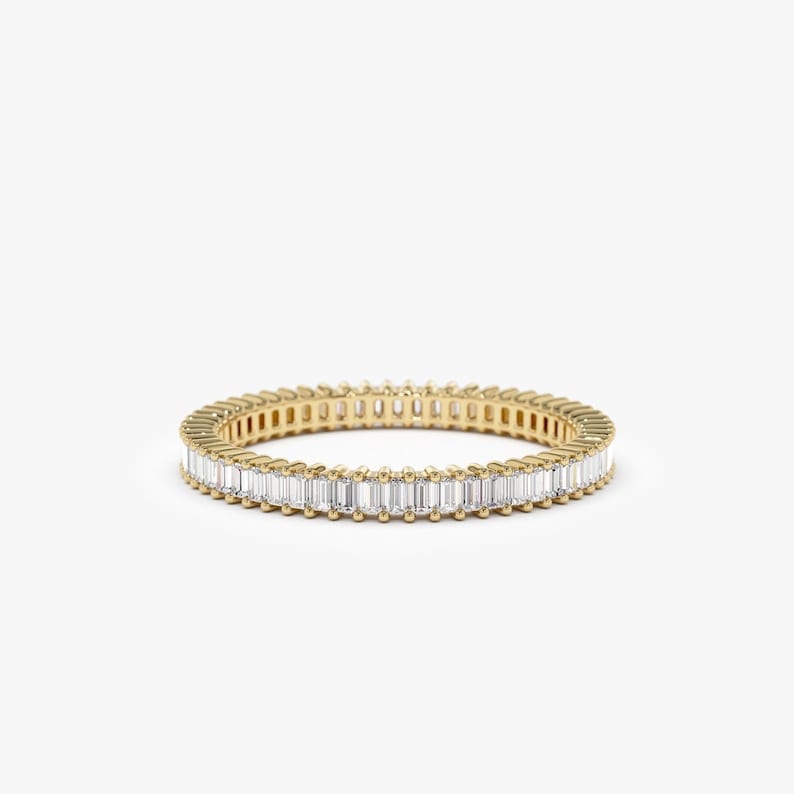 0.75CTW Solid Gold Full Eternity Natural Diamond Wedding Band  customdiamjewel 10 KT Solid Gold Yellow Gold VVS-EF