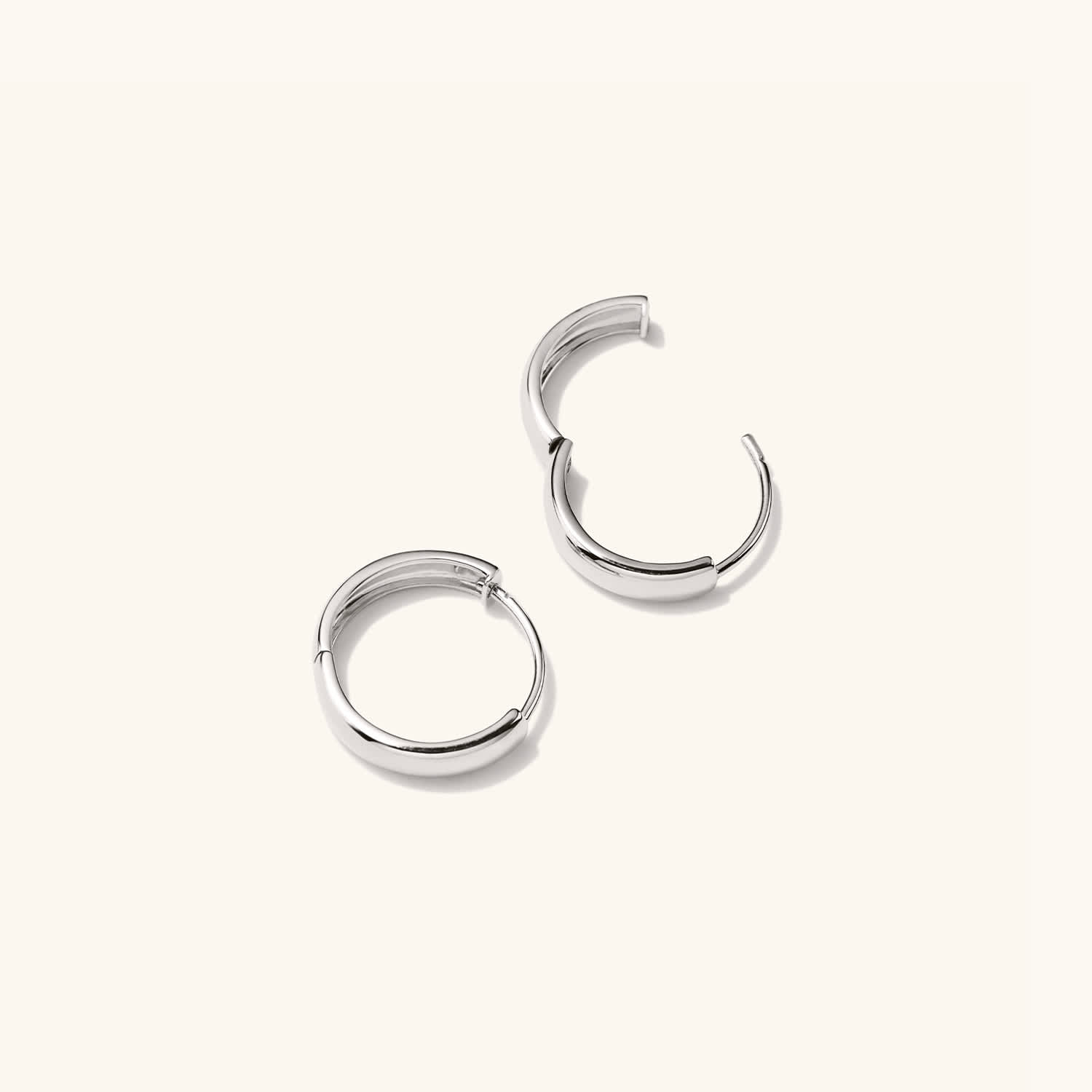 Classy Bold Small 14K Solid Gold Simple Hoops Earrings  customdiamjewel   