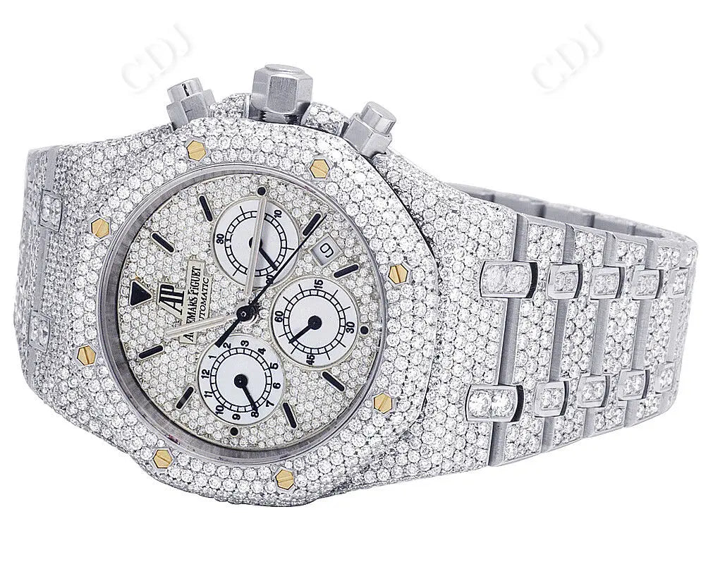 Stainless Steel 39MM AP Diamond Watch (27.75CTW)  customdiamjewel   