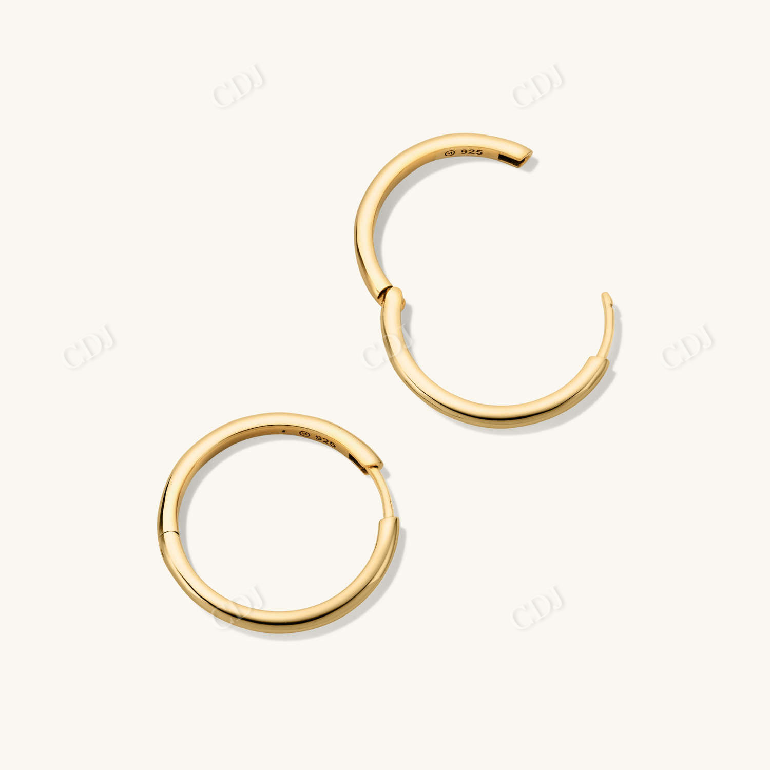 Tiny Bold Round Hoops  customdiamjewel   