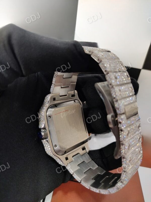 Blue Dial Diamond Cartier Hip Hop Watch  customdiamjewel   