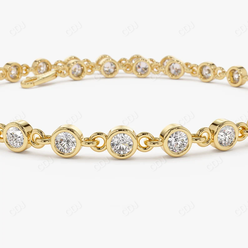 14k Gold 1.85ctw Lab Grown Diamond Tennis Bracelet  customdiamjewel   