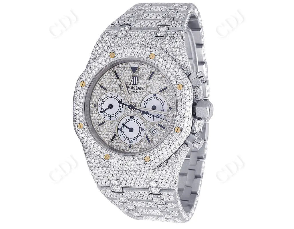 Stainless Steel 39MM AP Diamond Watch (27.75CTW)  customdiamjewel   