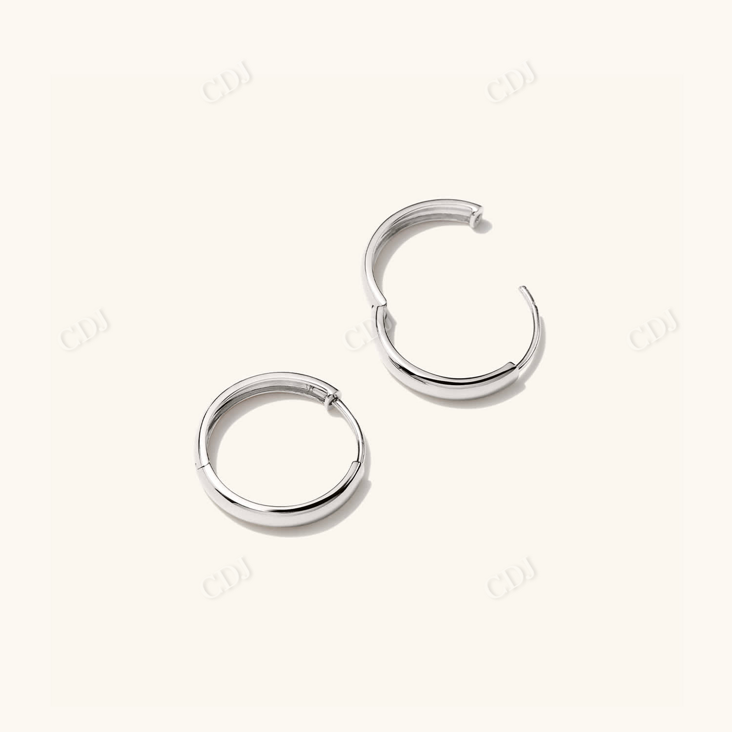 Dome Bold Medium Hoop Earrings  customdiamjewel   