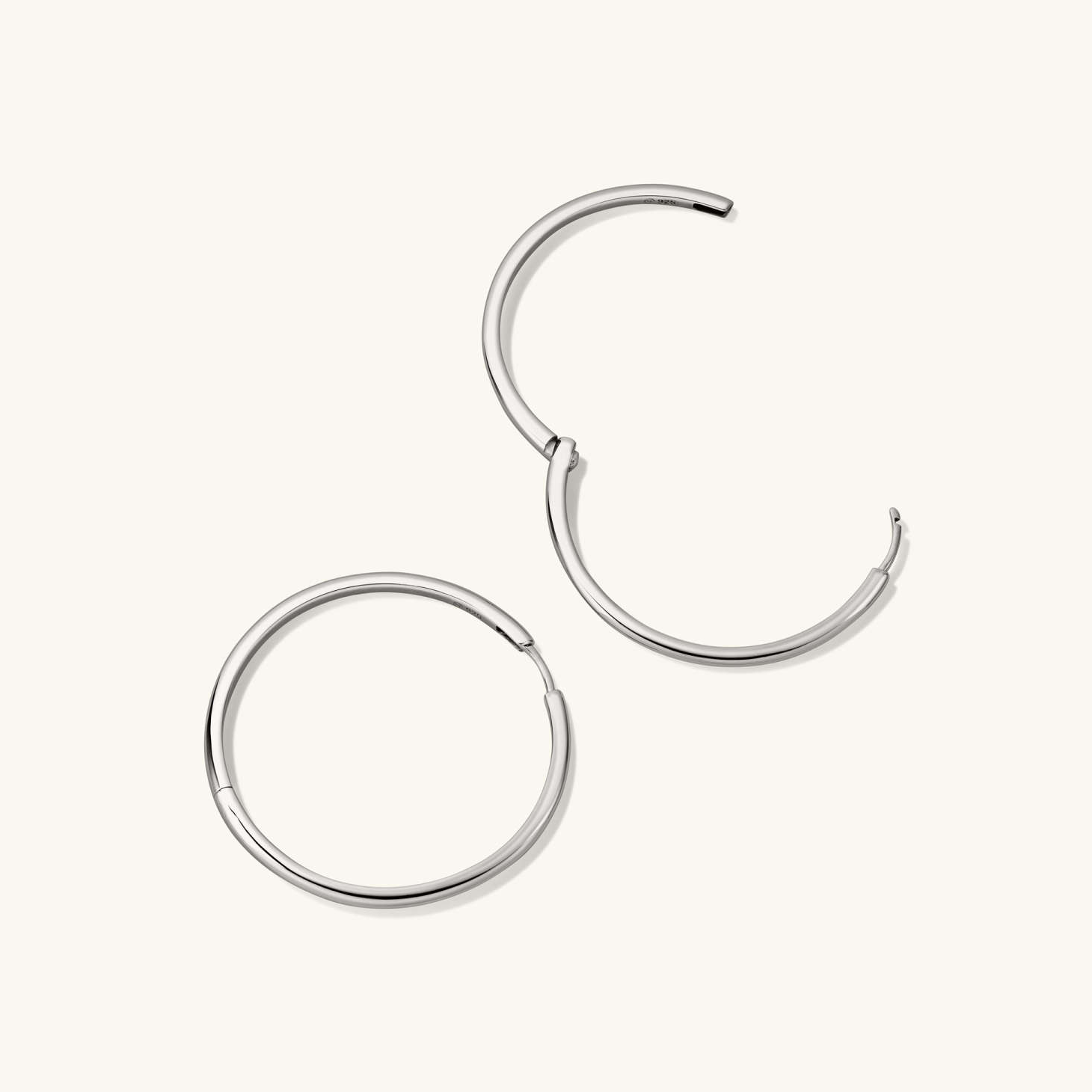 Round Tube Oversized 14K Solid Gold Hoop Earring  customdiamjewel   