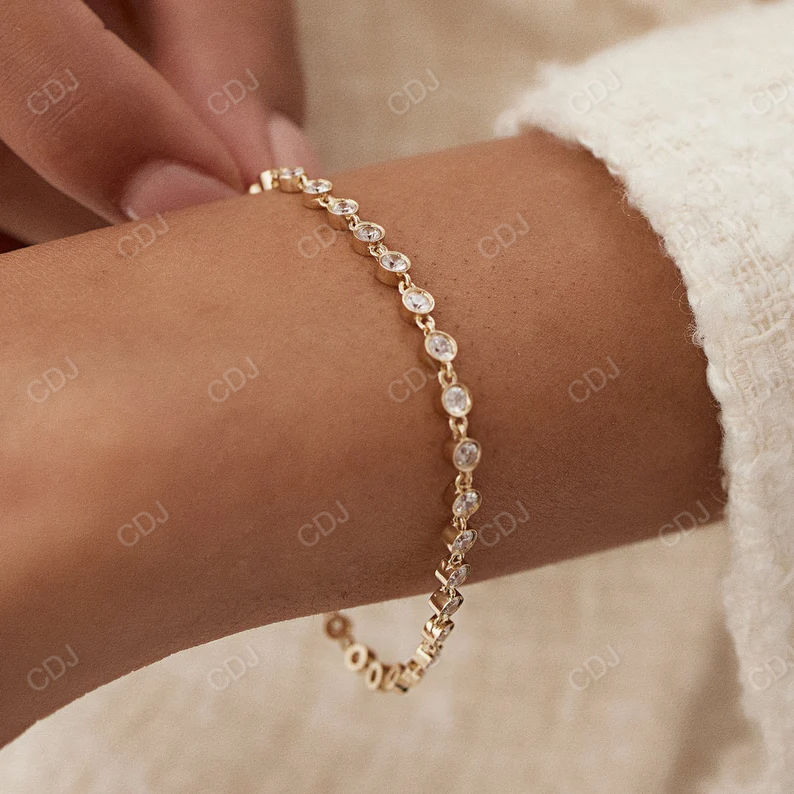 14k Gold 1.85ctw Lab Grown Diamond Tennis Bracelet  customdiamjewel   