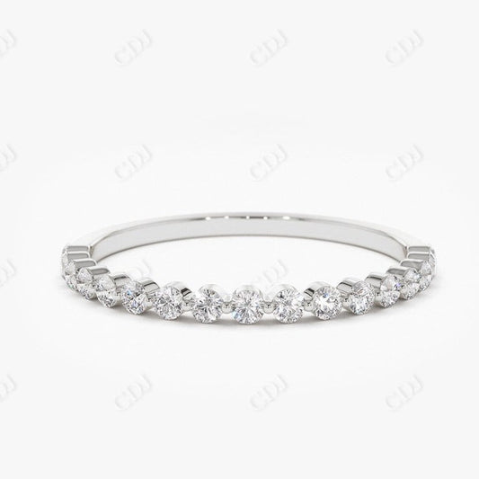 0.30 CTW Shared Prong Lab Grown Diamond Wedding Band  customdiamjewel 10KT White Gold VVS-EF