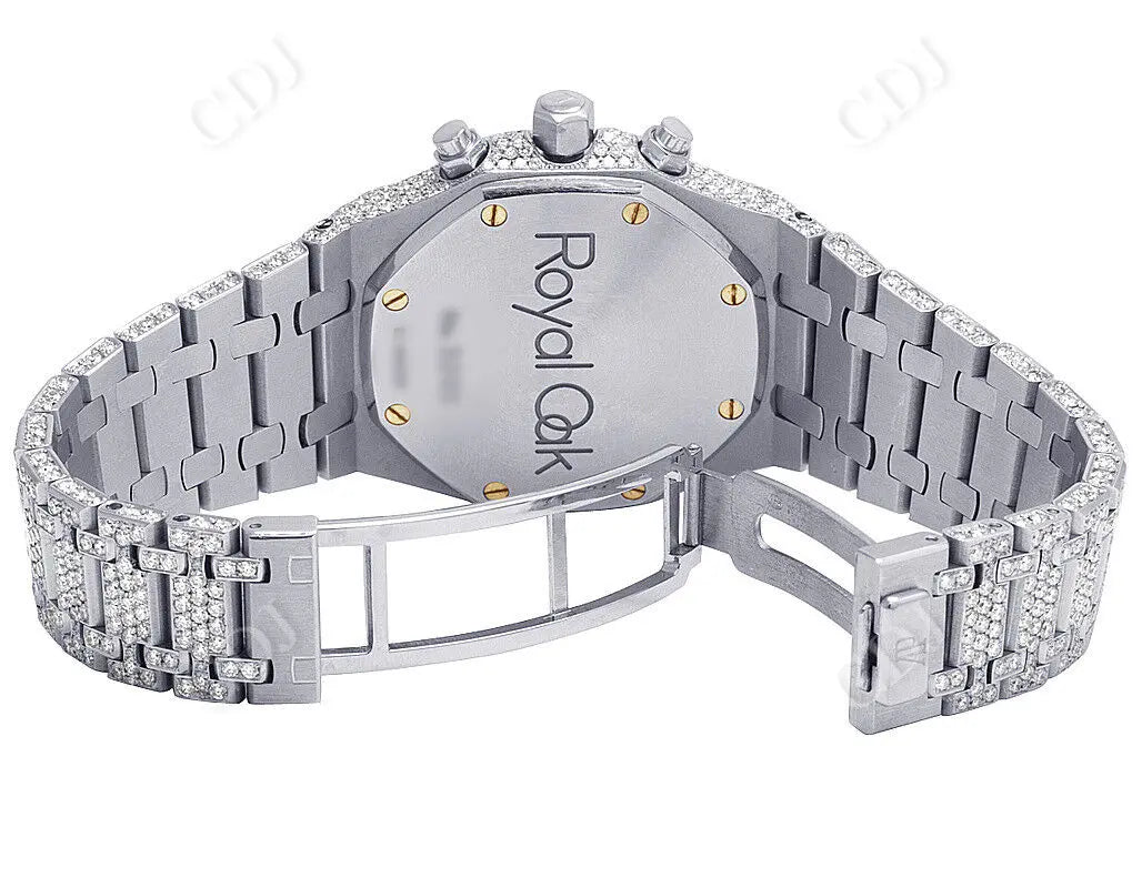 Stainless Steel 39MM AP Diamond Watch (27.75CTW)  customdiamjewel   