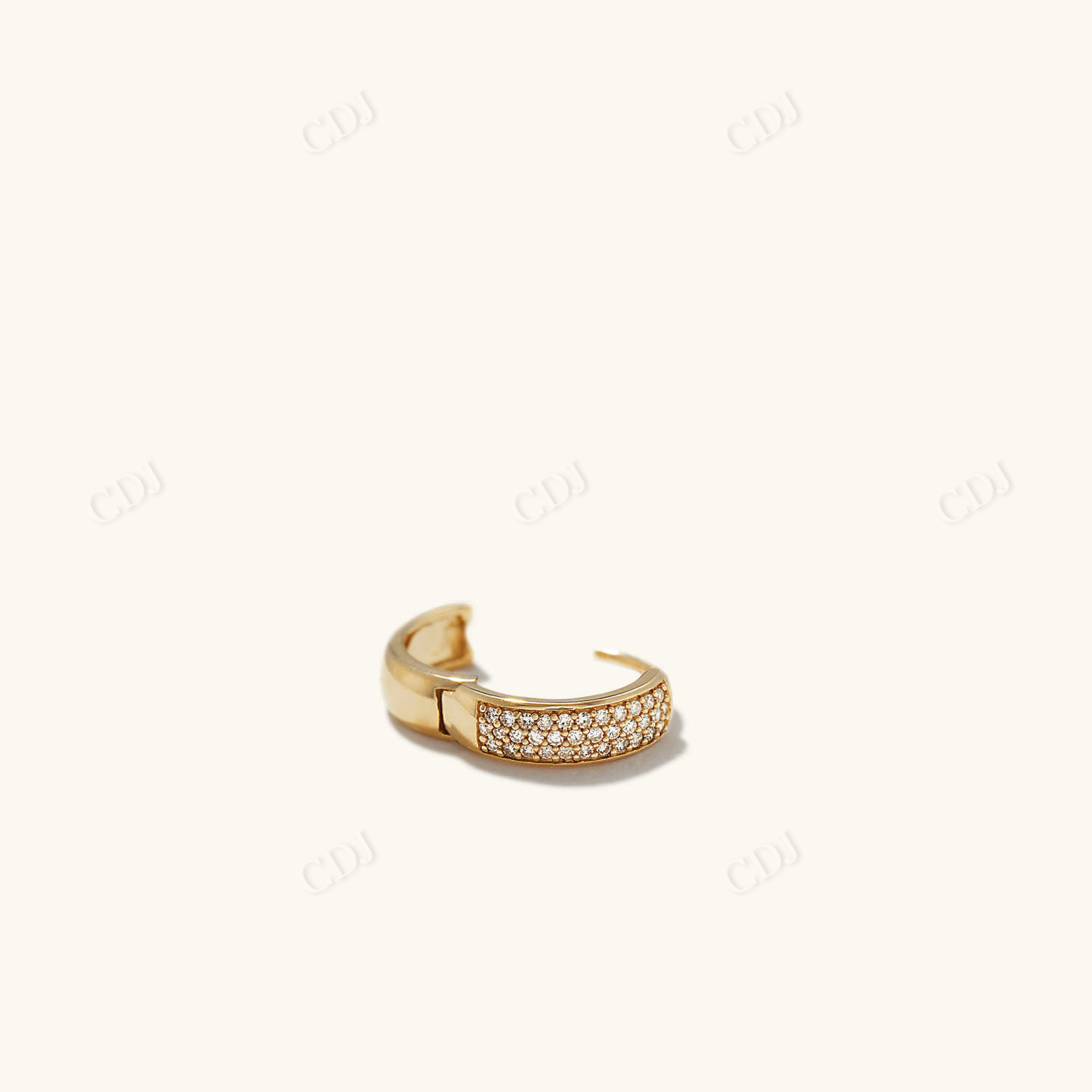 0.178CTW Lab Grown Pave Diamond Bold Hoops  customdiamjewel   