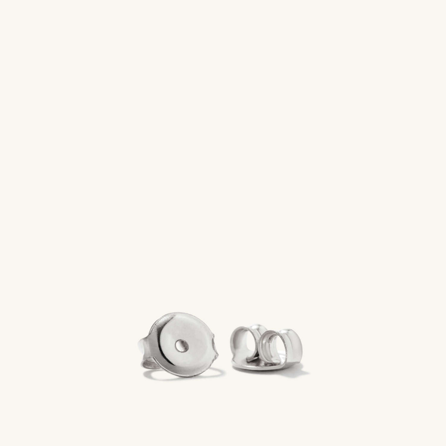 14K Solid White Gold Dome Shape Stud Earring  customdiamjewel   