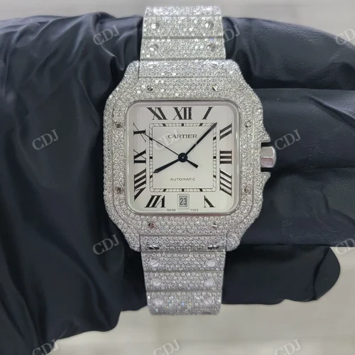 Stainless Steel Custom Ice Out Diamond Watch  customdiamjewel   