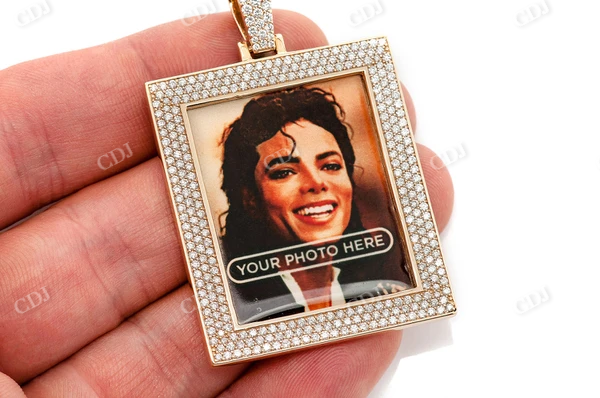 2.85CTW Picture Frame Memory Diamond Pendant  customdiamjewel   