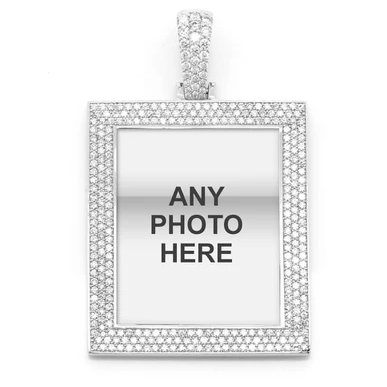 2.85CTW Picture Frame Memory Diamond Pendant  customdiamjewel   