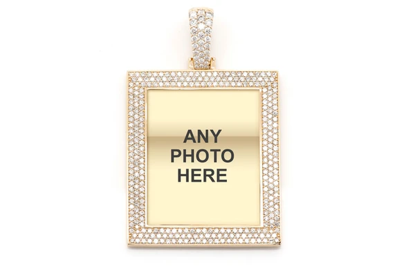 2.85CTW Picture Frame Memory Diamond Pendant  customdiamjewel   