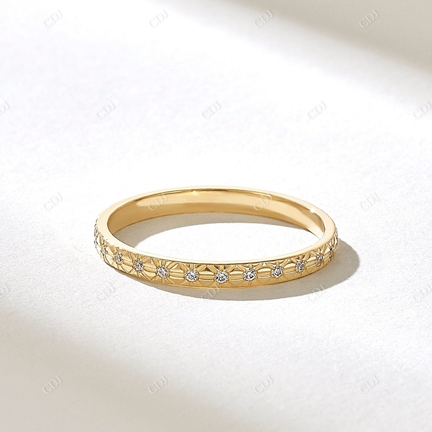 0.13CTW Pave Natural Diamond X Wedding Band  customdiamjewel   