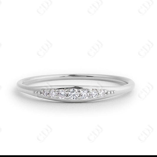 0.11CTW Lab Grown Diamond Wedding Band  customdiamjewel 10KT White Gold VVS-EF