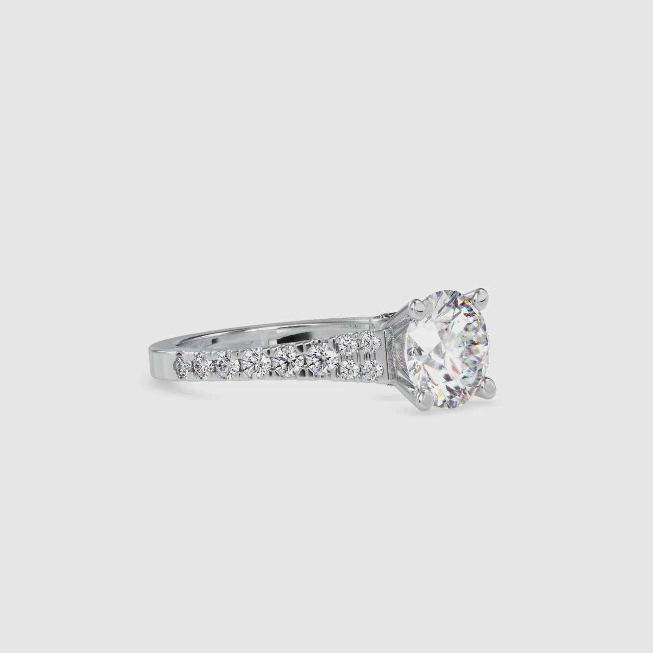 2.91CTW Round Cut Hidden Diamond Engagement Ring customdiamjewel