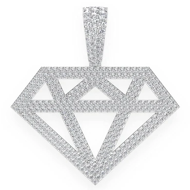 2.50CTW Diamond Stencil Pendant  customdiamjewel   