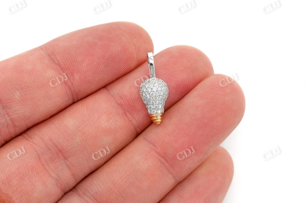 0.50CTW Light Bulb Diamond Pendant  customdiamjewel   