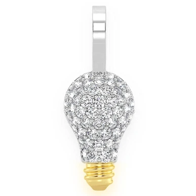 0.50CTW Light Bulb Diamond Pendant  customdiamjewel   