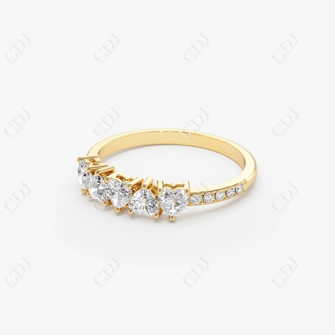 0.70CTW Lab Grown Diamond Heart Cut Micro Pave Ring  customdiamjewel   