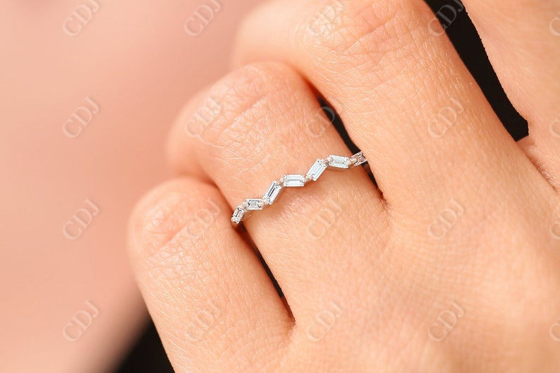 0.23CTW Lab Grown Diamond Baguette Stacking Ring  customdiamjewel   