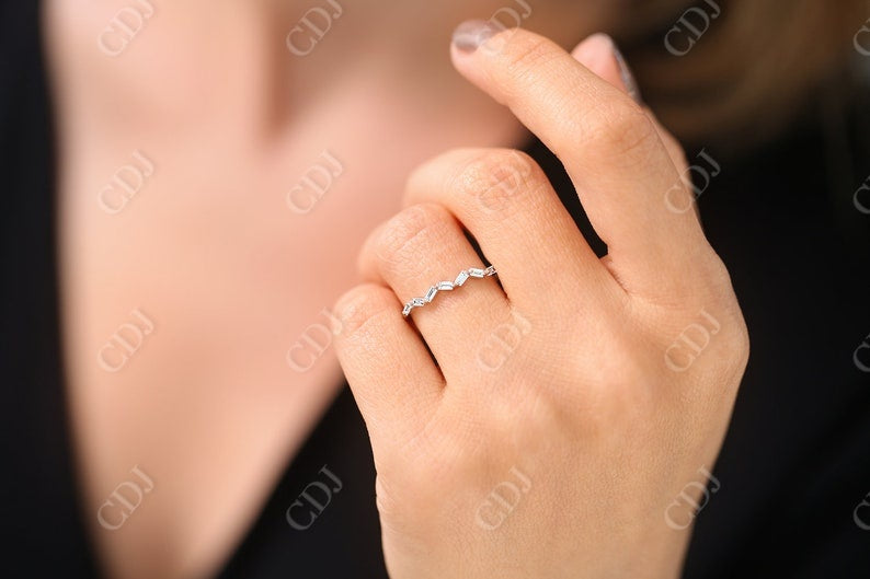 0.23CTW Lab Grown Diamond Baguette Stacking Ring  customdiamjewel   