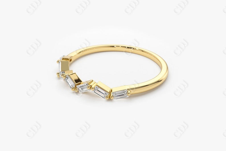 0.23CTW Lab Grown Diamond Baguette Stacking Ring  customdiamjewel   