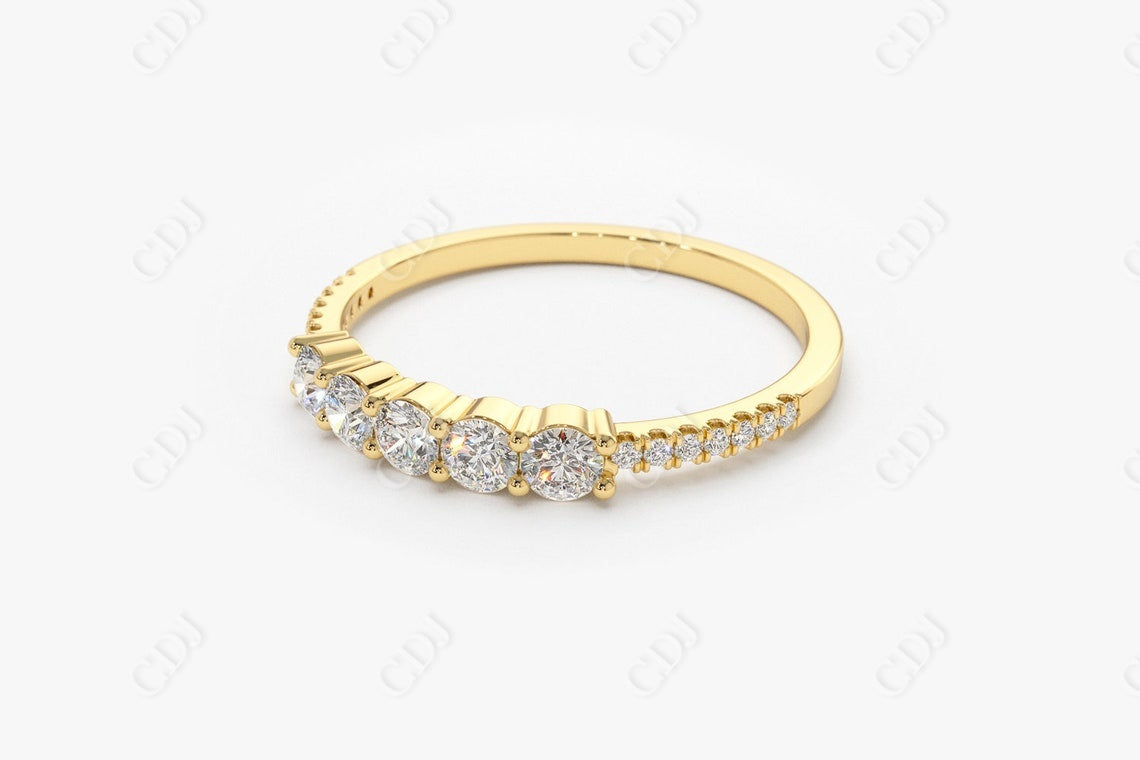 0.41CTW Lab Grown Round Diamond Wedding Band  customdiamjewel   