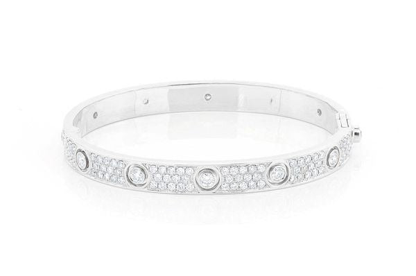 Moissanite Diamond Signature Bangle Bracelet  customdiamjewel   