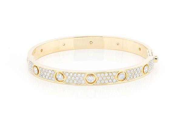 Moissanite Diamond Signature Bangle Bracelet  customdiamjewel   