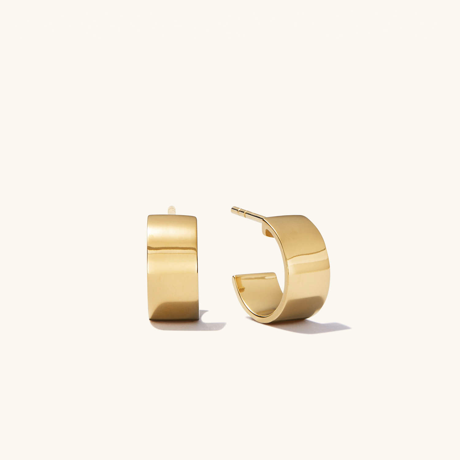 14K Solid Gold Daily Wear Huggie Hoop Earring  customdiamjewel 10 KT Solid Gold Yellow Gold VVS-EF