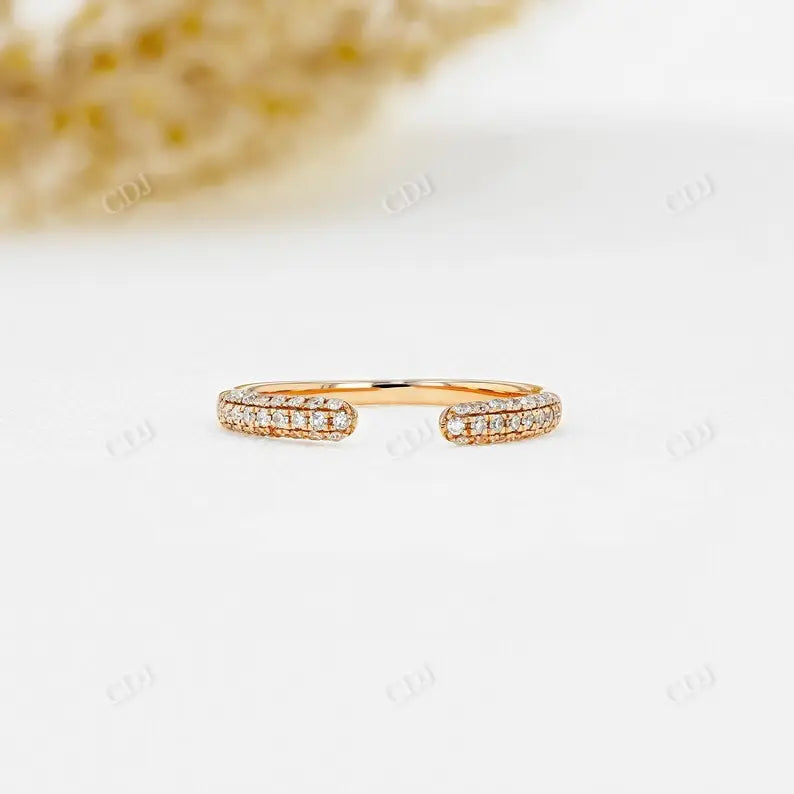 0.20CTW Round Cut Lab Grown Diamond Open Cluster Ring  customdiamjewel 10KT Rose Gold VVS-EF