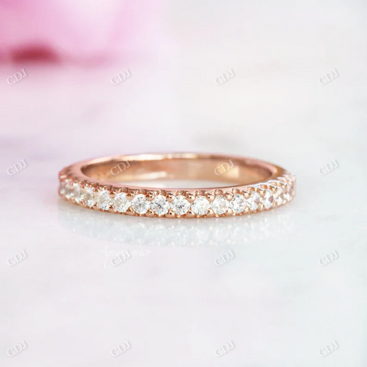 0.50CTW Round Lab Grown Diamond Eternity Wedding Band  customdiamjewel 10KT Rose Gold VVS-EF