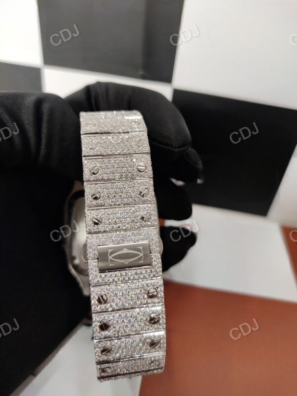 Cartier Rose Gold Stud Iced Out Diamond Watch  customdiamjewel   