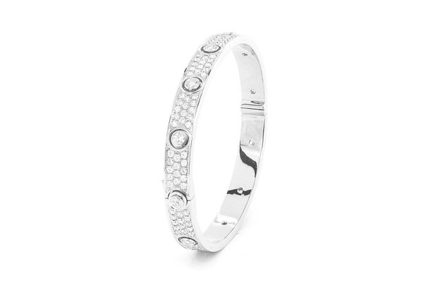 Moissanite Diamond Signature Bangle Bracelet  customdiamjewel   