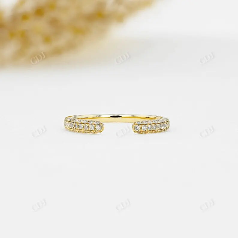 0.20CTW Round Cut Lab Grown Diamond Open Cluster Ring  customdiamjewel 10KT Yellow Gold VVS-EF