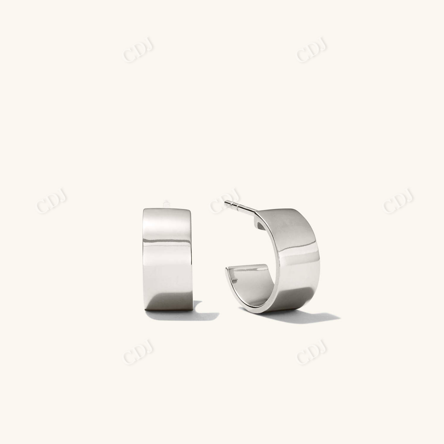 Daily Wear Gold Hoops Earrings  customdiamjewel Sterling Silver White Gold 