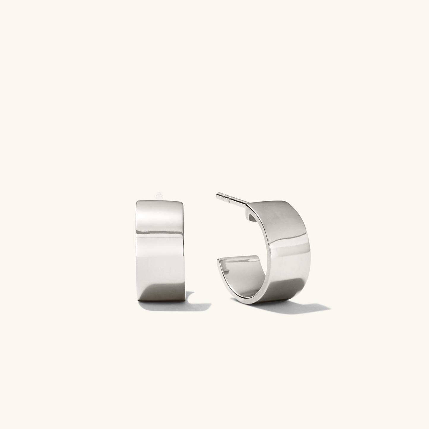 Daily Wear Huggie 14K Solid White Gold Stud Earring  customdiamjewel Sterling Silver White Gold VVS-EF