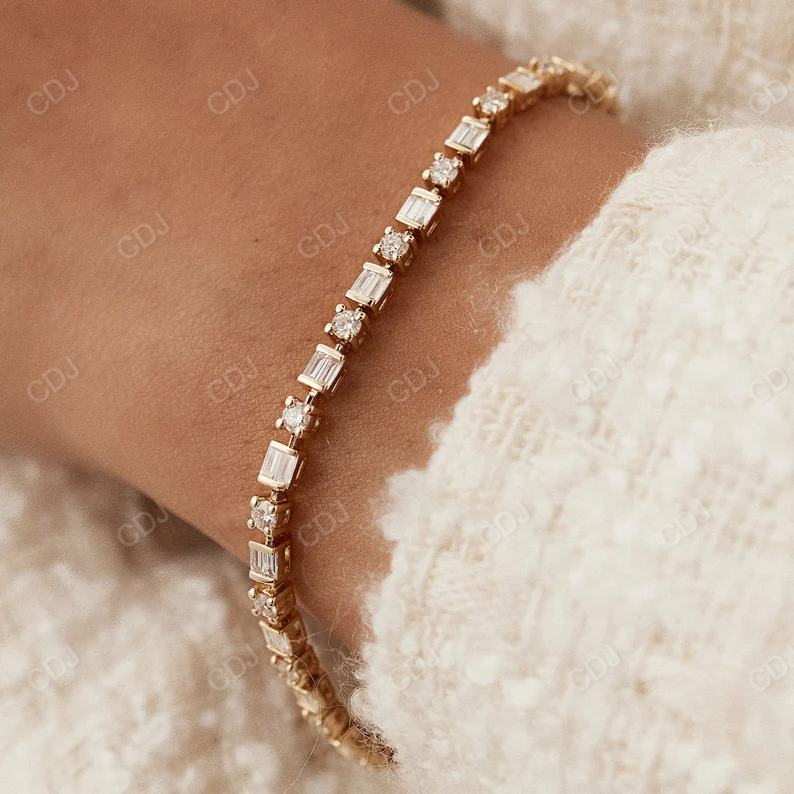 2.40CTW Moissanite Round Tennis Diamond Bracelet  customdiamjewel   