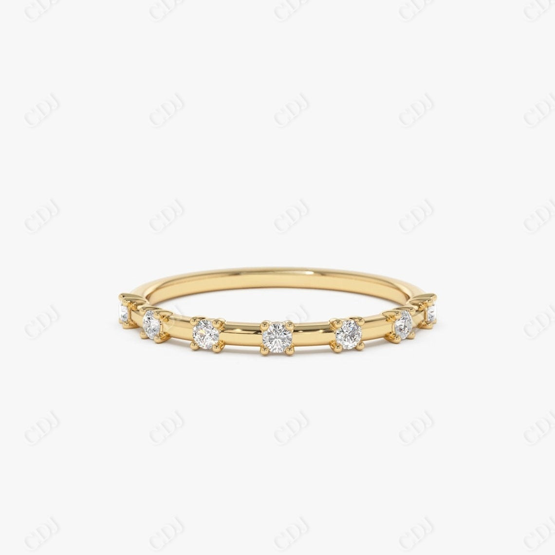 0.20 CTW Lab Grown Diamond Dainty Wedding Band  customdiamjewel 10KT Yellow Gold VVS-EF