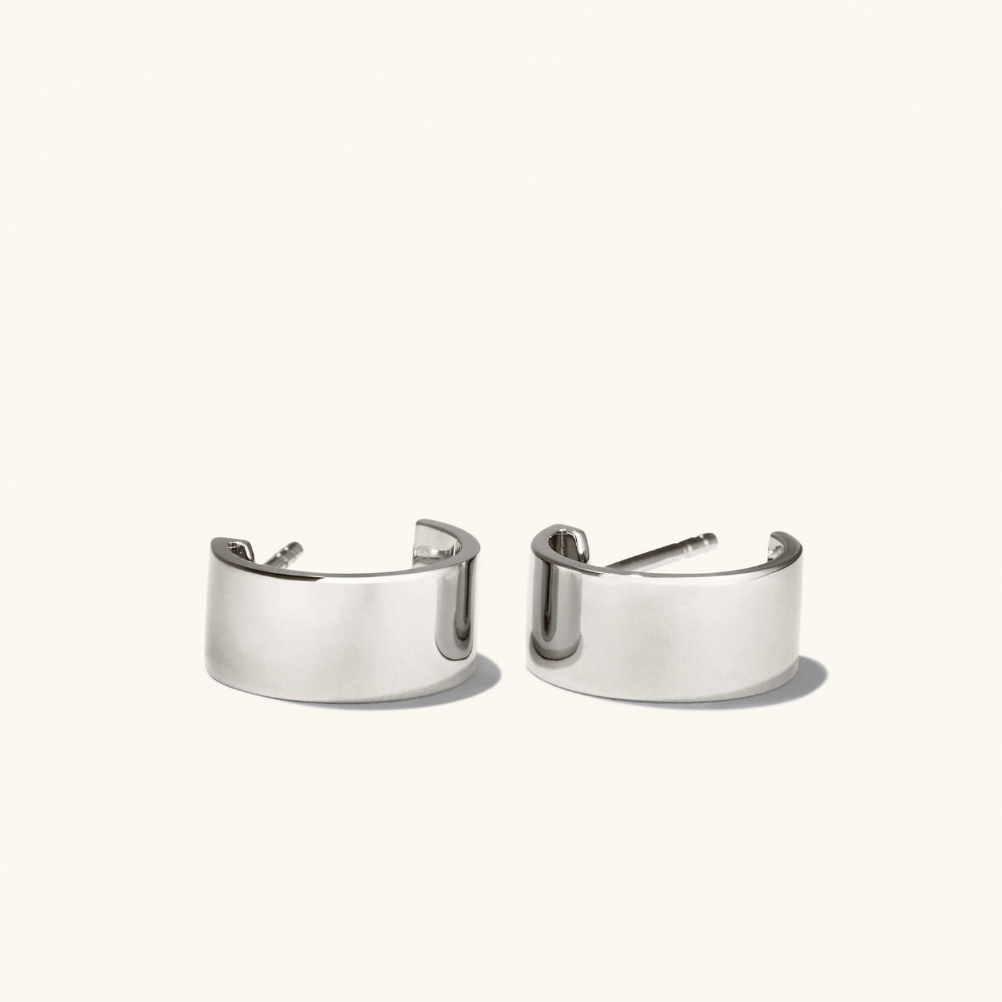 Daily Wear Huggie 14K Solid White Gold Stud Earring  customdiamjewel   