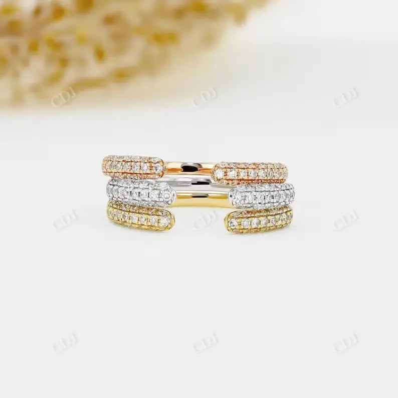 0.20CTW Natural Diamond Open Pave Cluster Ring  customdiamjewel   