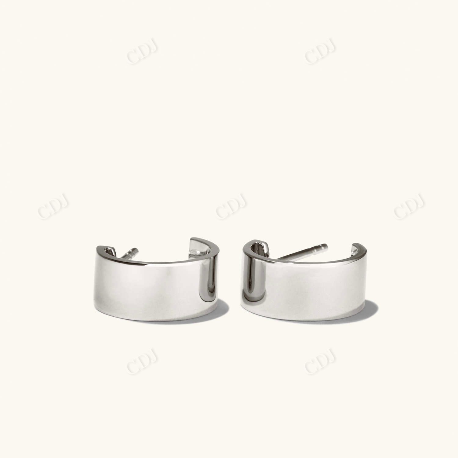 Tiny Wide Hoops Huggie Hoop Earrings  customdiamjewel   