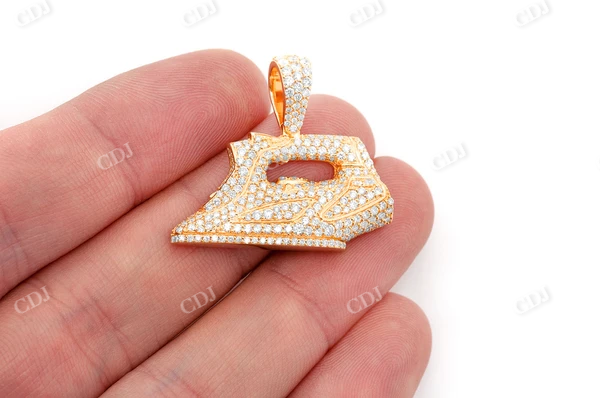 2.00CTW Cluster Round Diamond Iron Pendant  customdiamjewel   