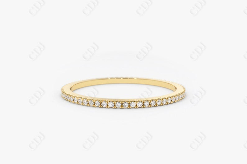 0.25CTW Lab Grown Round Diamond Full Eternity Band  customdiamjewel 10KT Yellow Gold VVS-EF